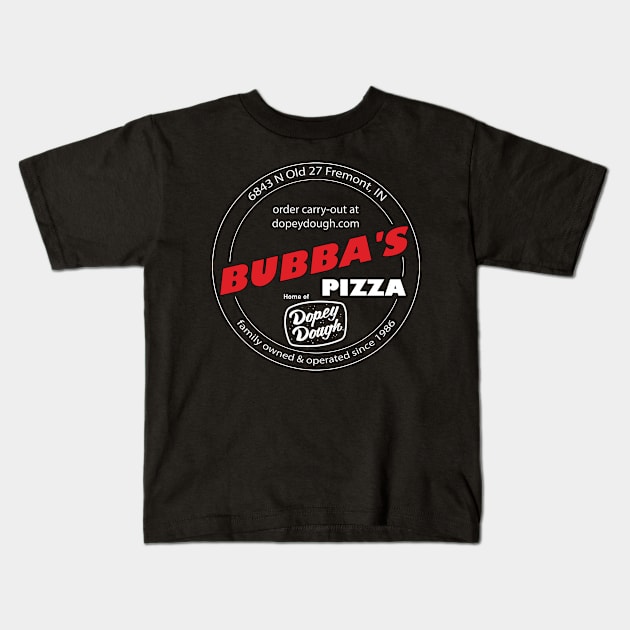 Bubba's Pizza Kids T-Shirt by Dopey Dough